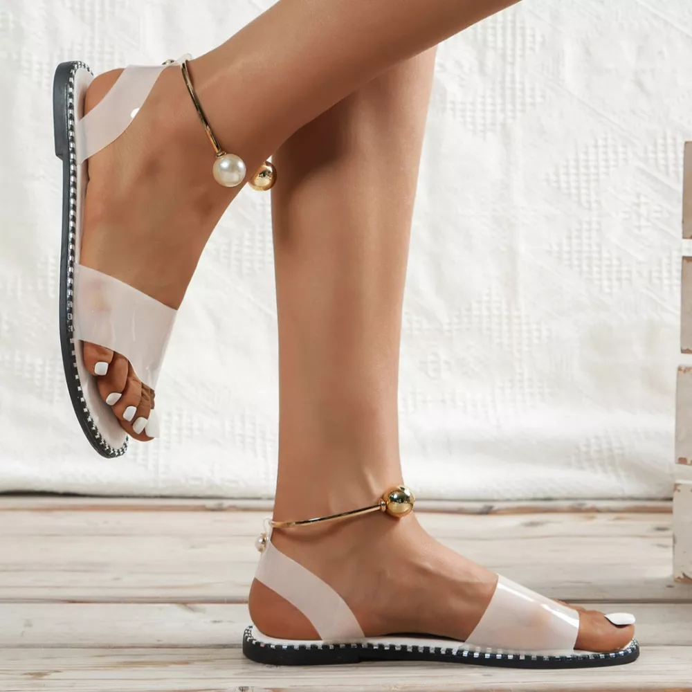 Pearl Ankle Cuff Sandals, image 14