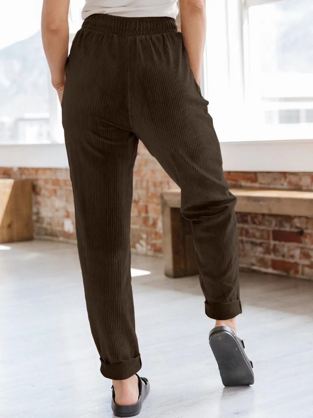 Drawstring Pants with Pockets, image 11