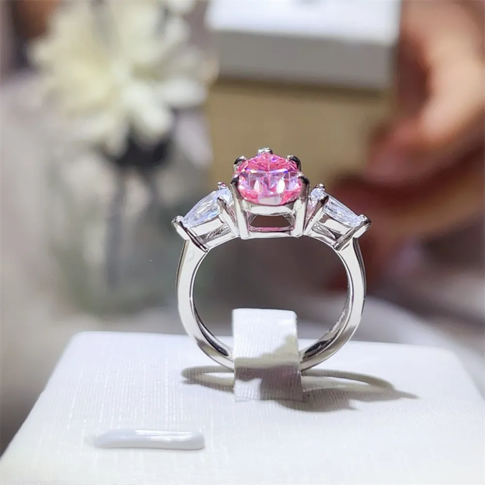 2 Carat 925 Sterling Silver Moissanite Ring, image 5