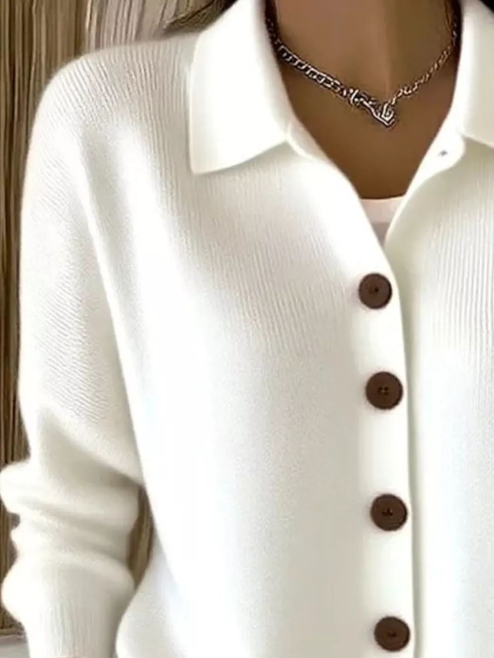 Button-Up Long Sleeve Cardigan, image 2