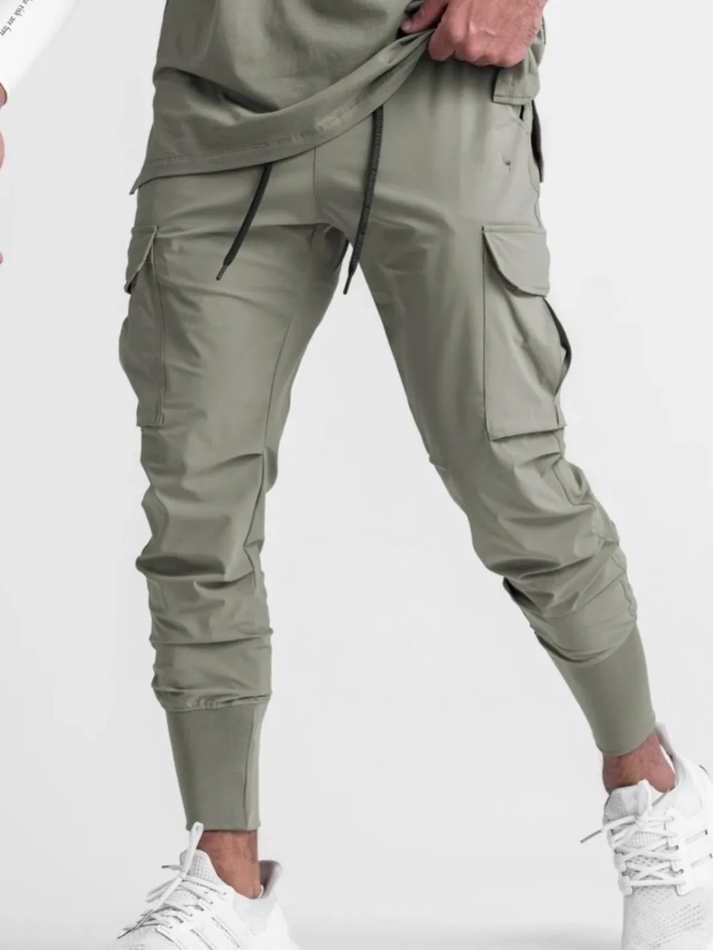 Men's Plus Size Drawstring Joggers with Pockets, image 9