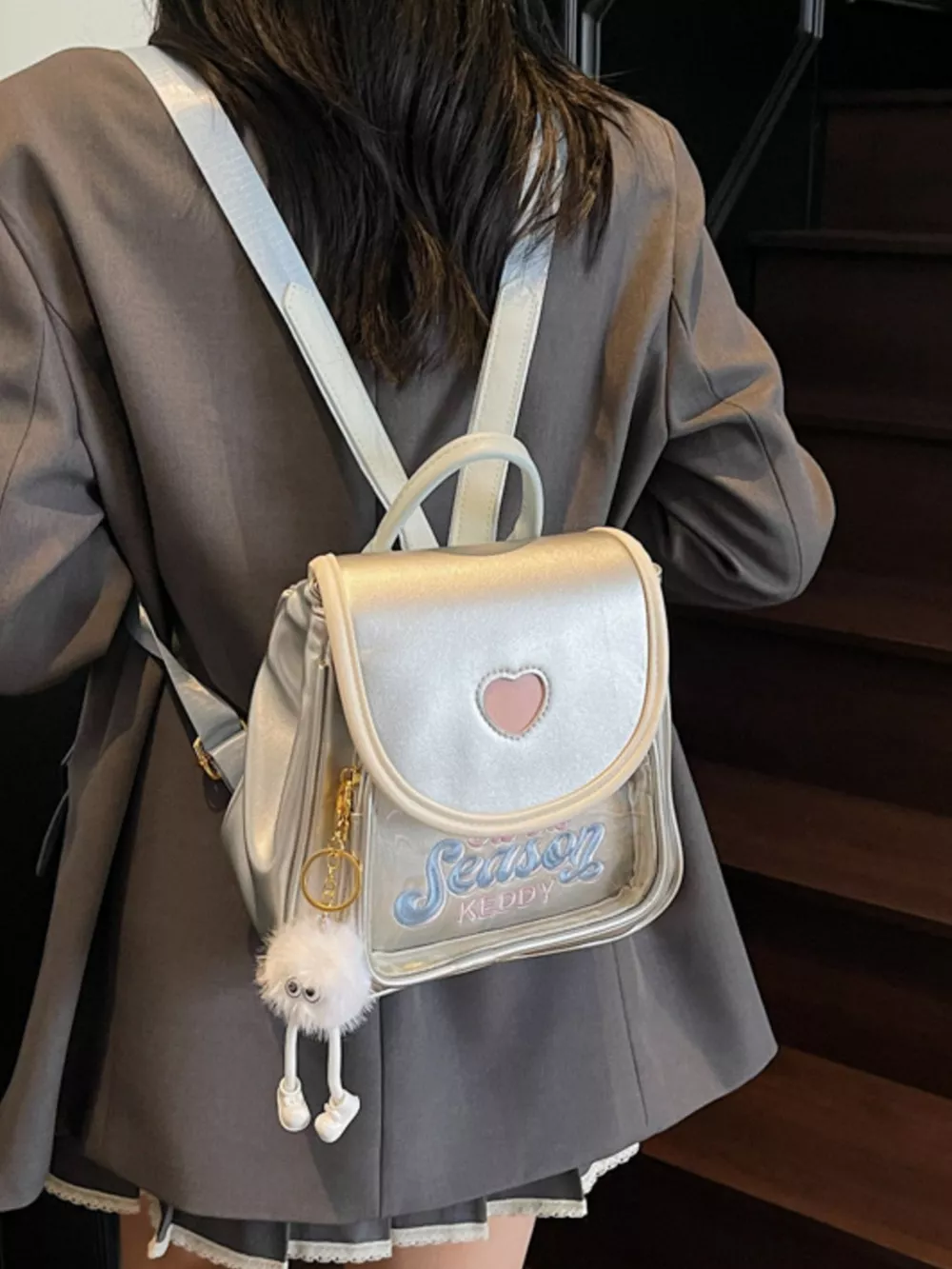 Heart Letter Backpack Bag, image 3