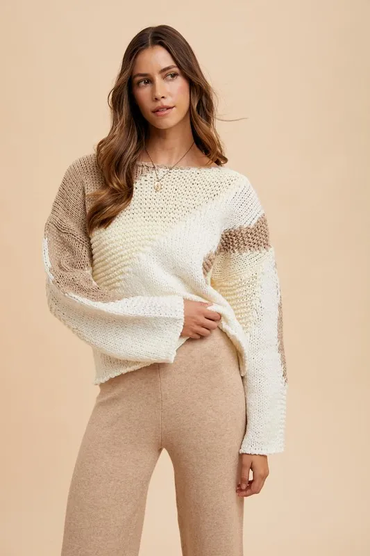 Color Block Drop Shoulder Sweater, image 5