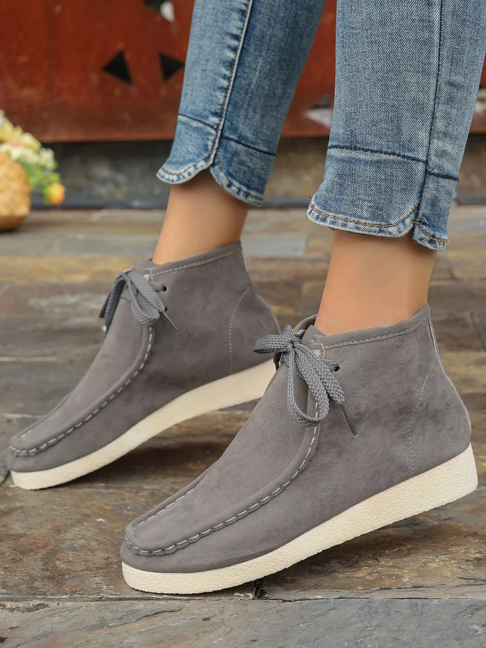 Lace Up Wedge Ankle Boots, image 9