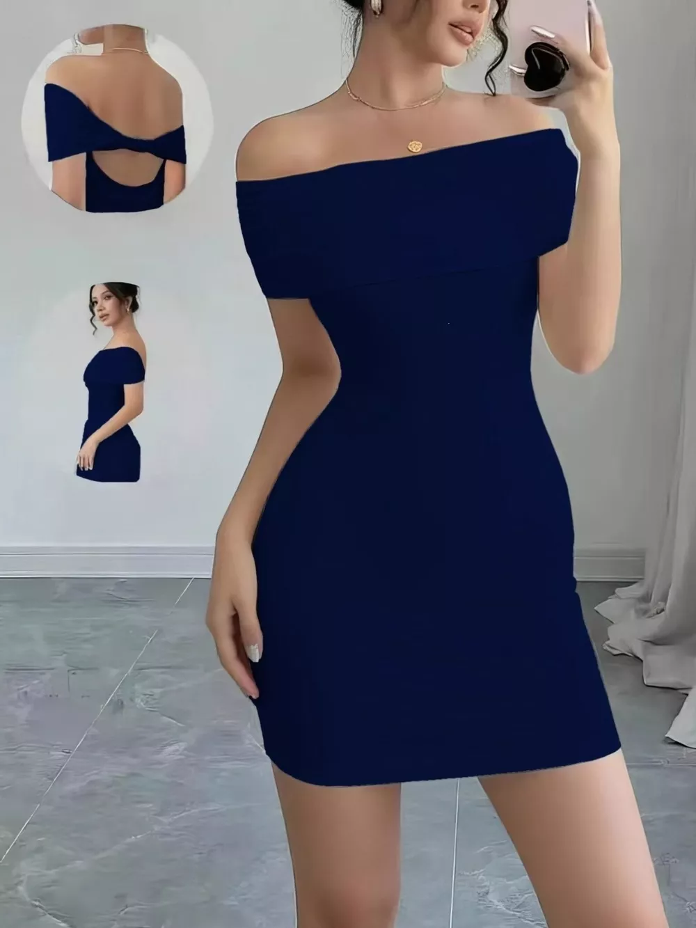 Off-Shoulder Bodycon Mini Dress, image 5
