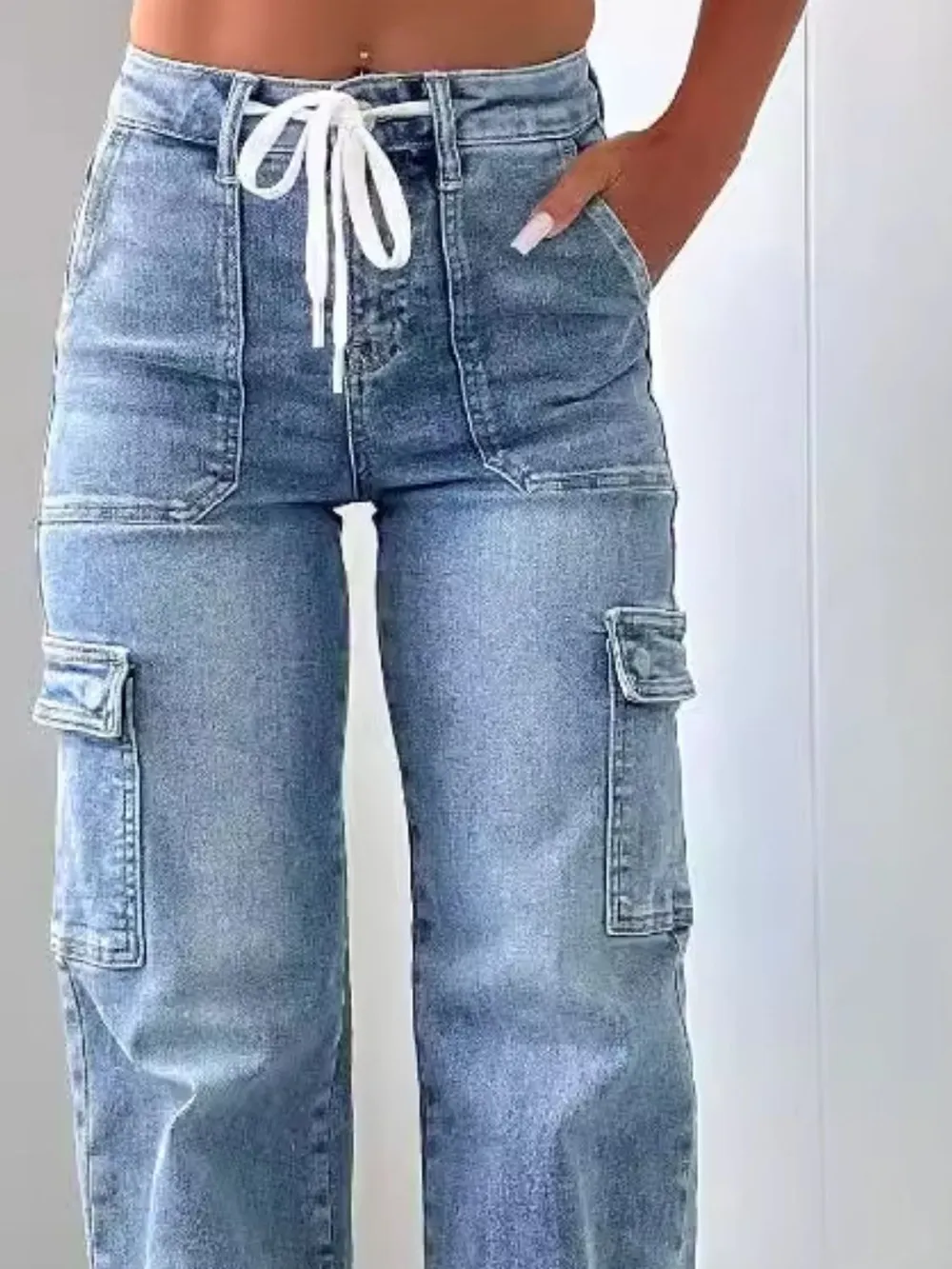 Washed Jeans with Pockets, image 6