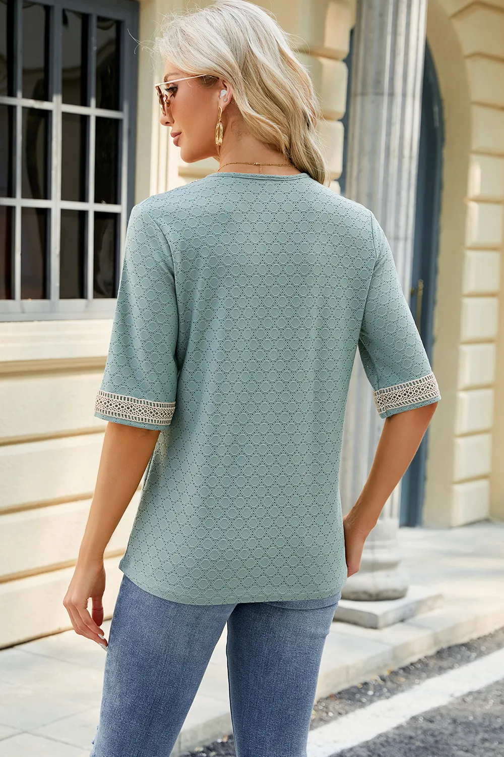 V-Neck Half Sleeve T-Shirt, image 28