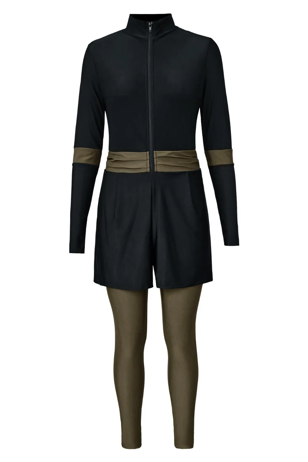 Zip Up Long Sleeve One-Piece Swimwear, image 7