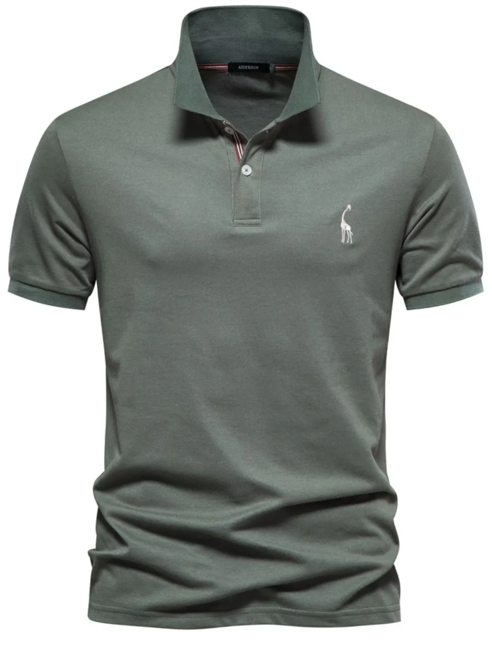Men's Giraffe Embroidered Short Sleeve Polo, image 5