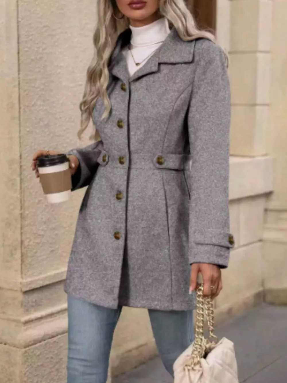 Button Up Long Sleeve Coat, image 20