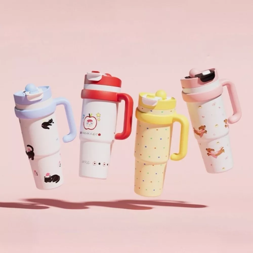 Large Capacity Water Bottle with Straw, image 3