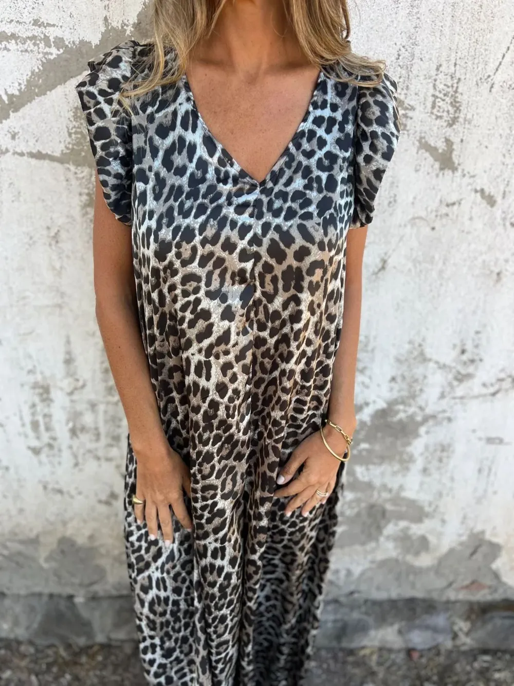 Full Size V-Neck Cap Sleeve Wide Leg Jumpsuit Plus Size, image 21