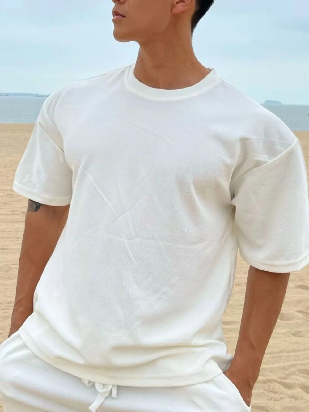 Men's Plus Size Round Neck Half Sleeve T-Shirt, image 2