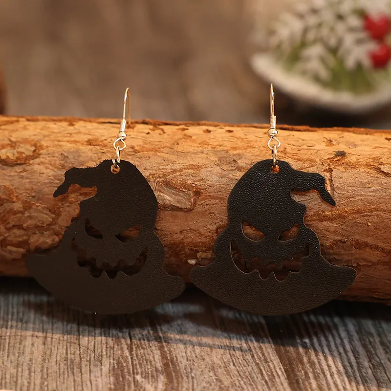 PU Leather Hat Shape Earrings, image 3