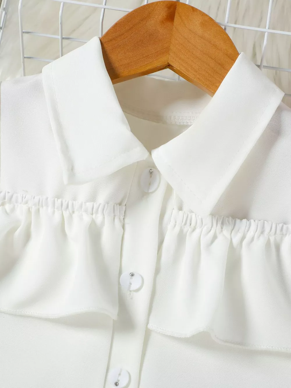 Children's Ruffle Cold Shoulder Top & Shorts Set, image 2