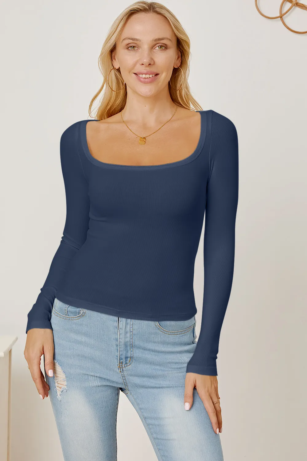 Square Neck Long Sleeve T-Shirt, image 25