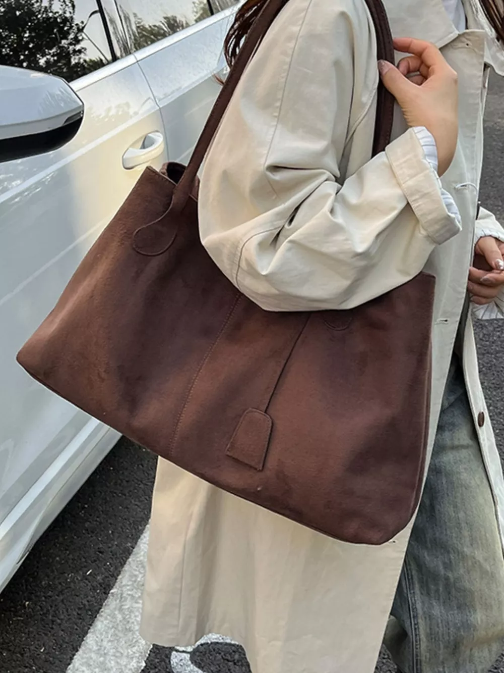 Solid Color Tote Bag, image 8