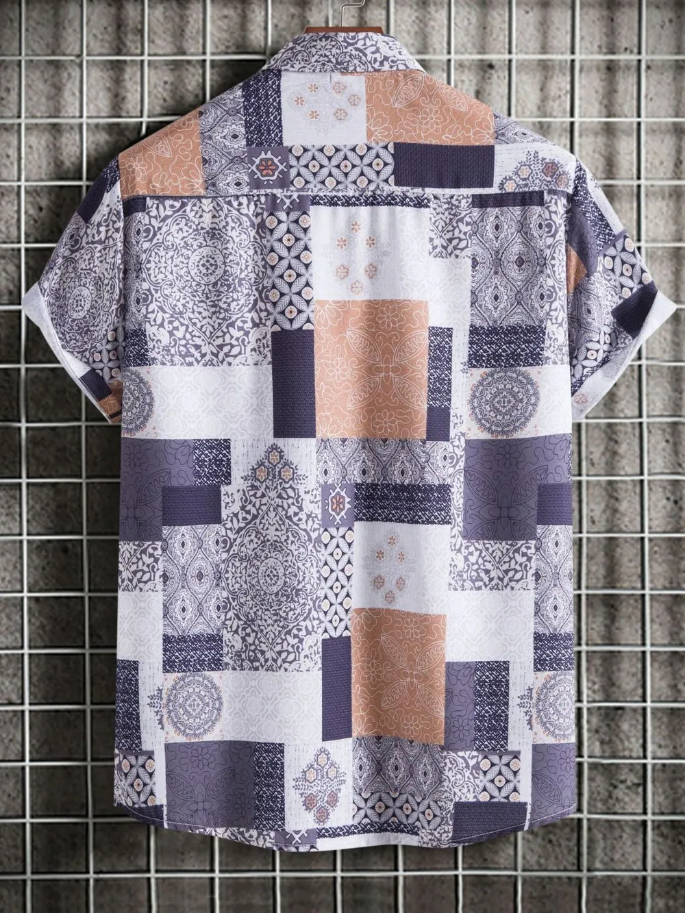 Men's Plus Size Printed Short Sleeve Casual Shirt, image 2