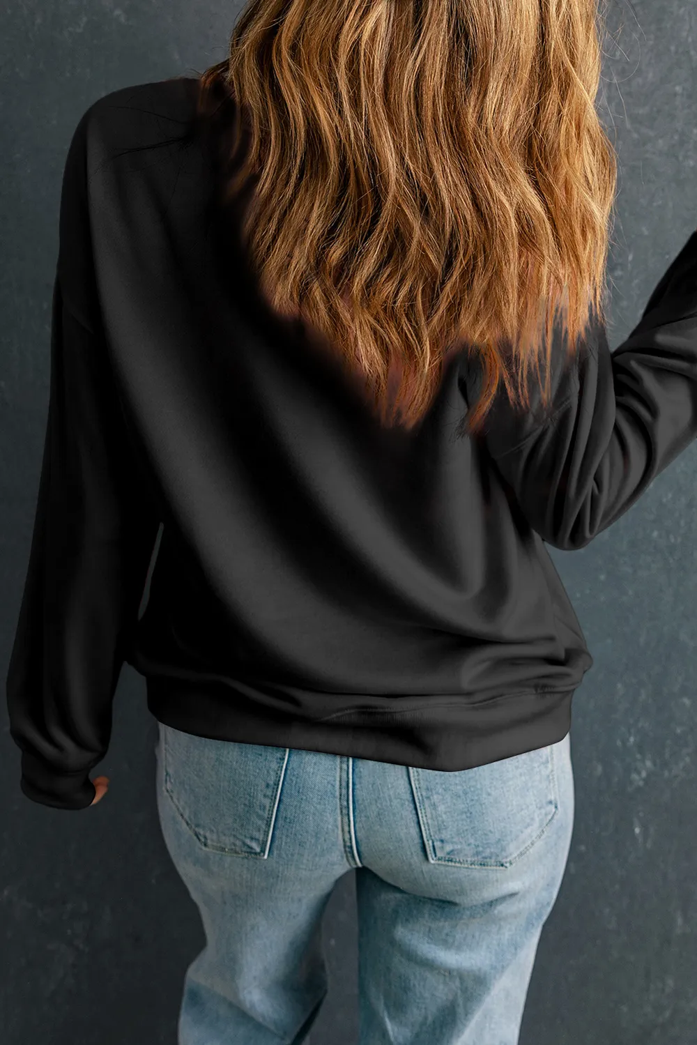 Rhinestone Smile Long Sleeve Sweatshirt, image 3