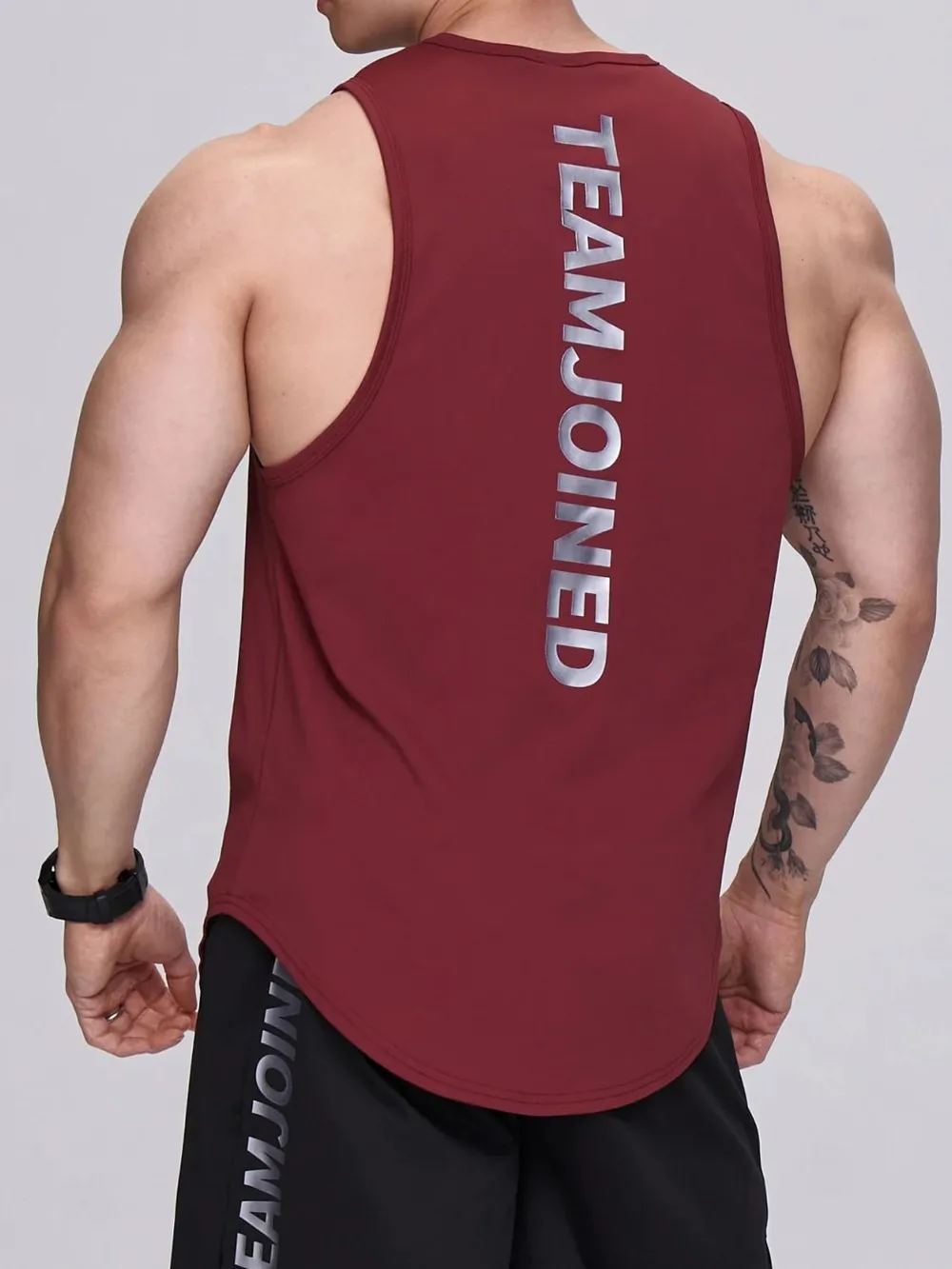 Men's Plus Size Letter Round Neck Active Tank, image 4