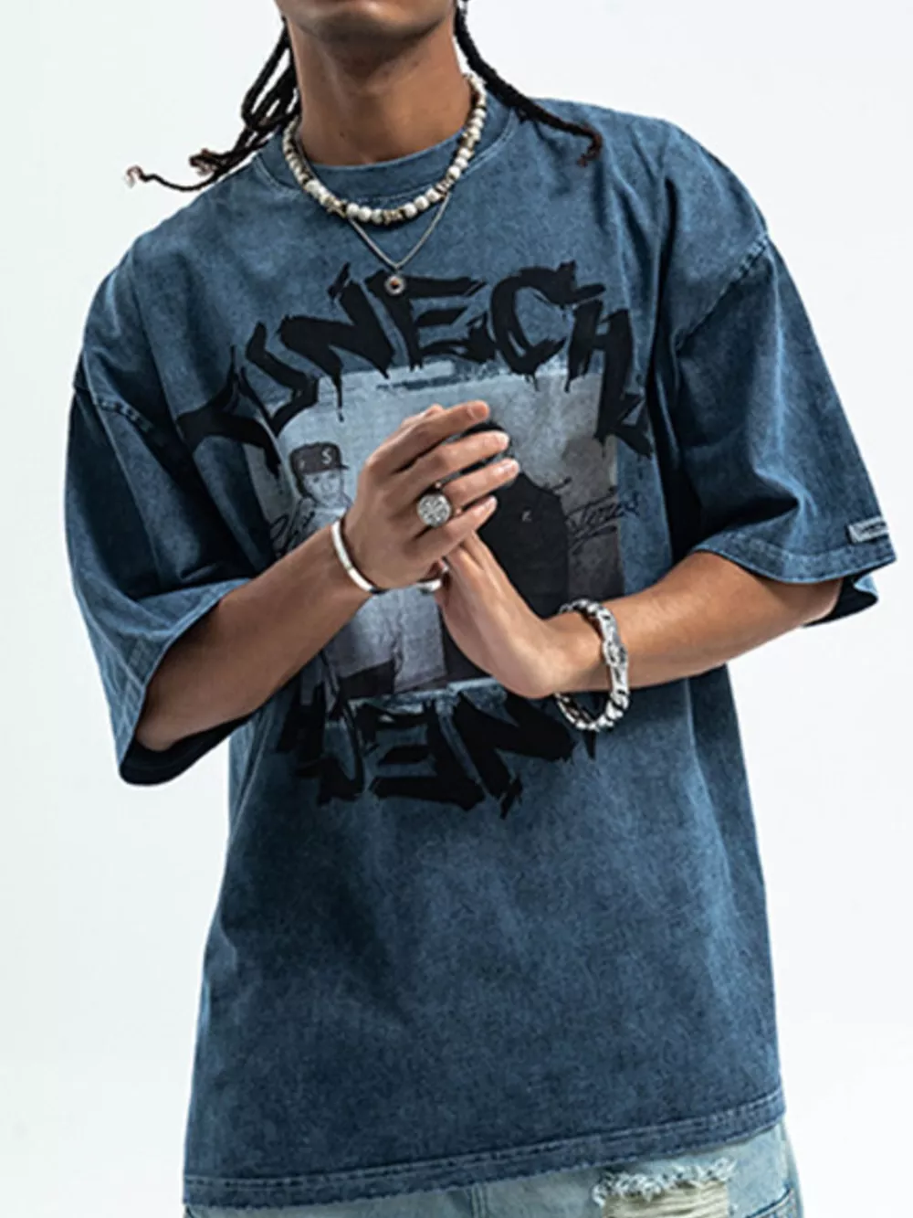 Men's Graphic Round Neck Short Sleeve T-Shirt, image 2