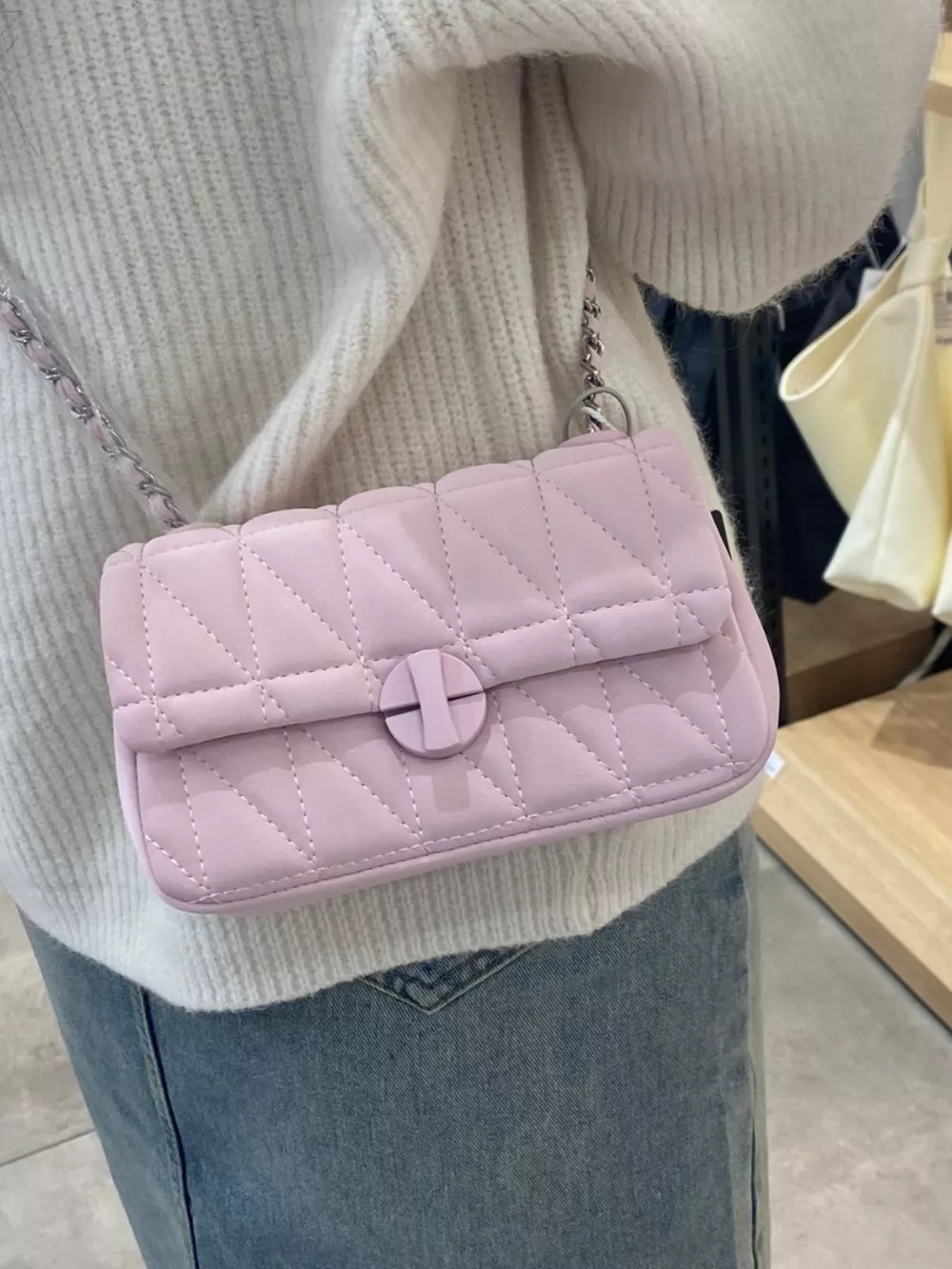 Quilted Flap Chain Crossbody Bag, image 3