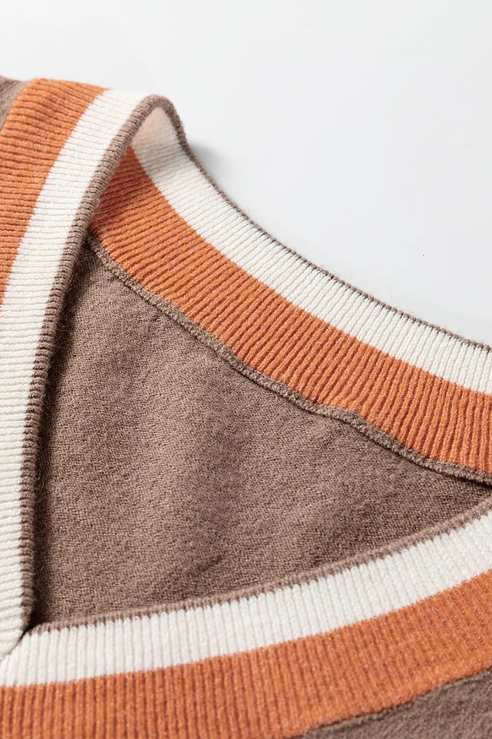 Contrast Trim V-Neck Sweater, image 8