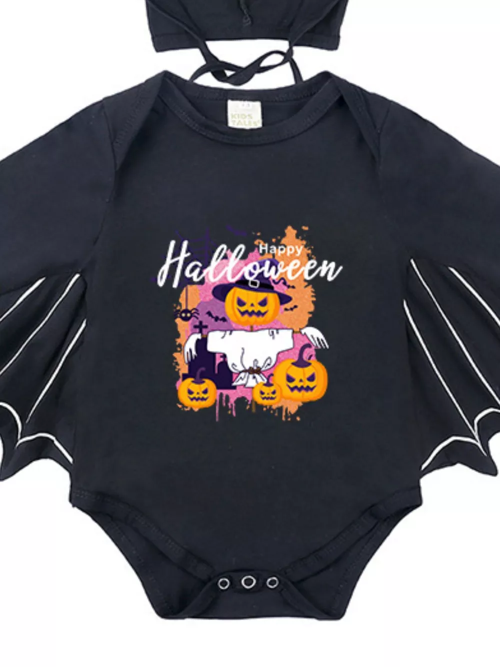 Children's Halloween Bat Bodysuit & Hat Costume Set, image 17