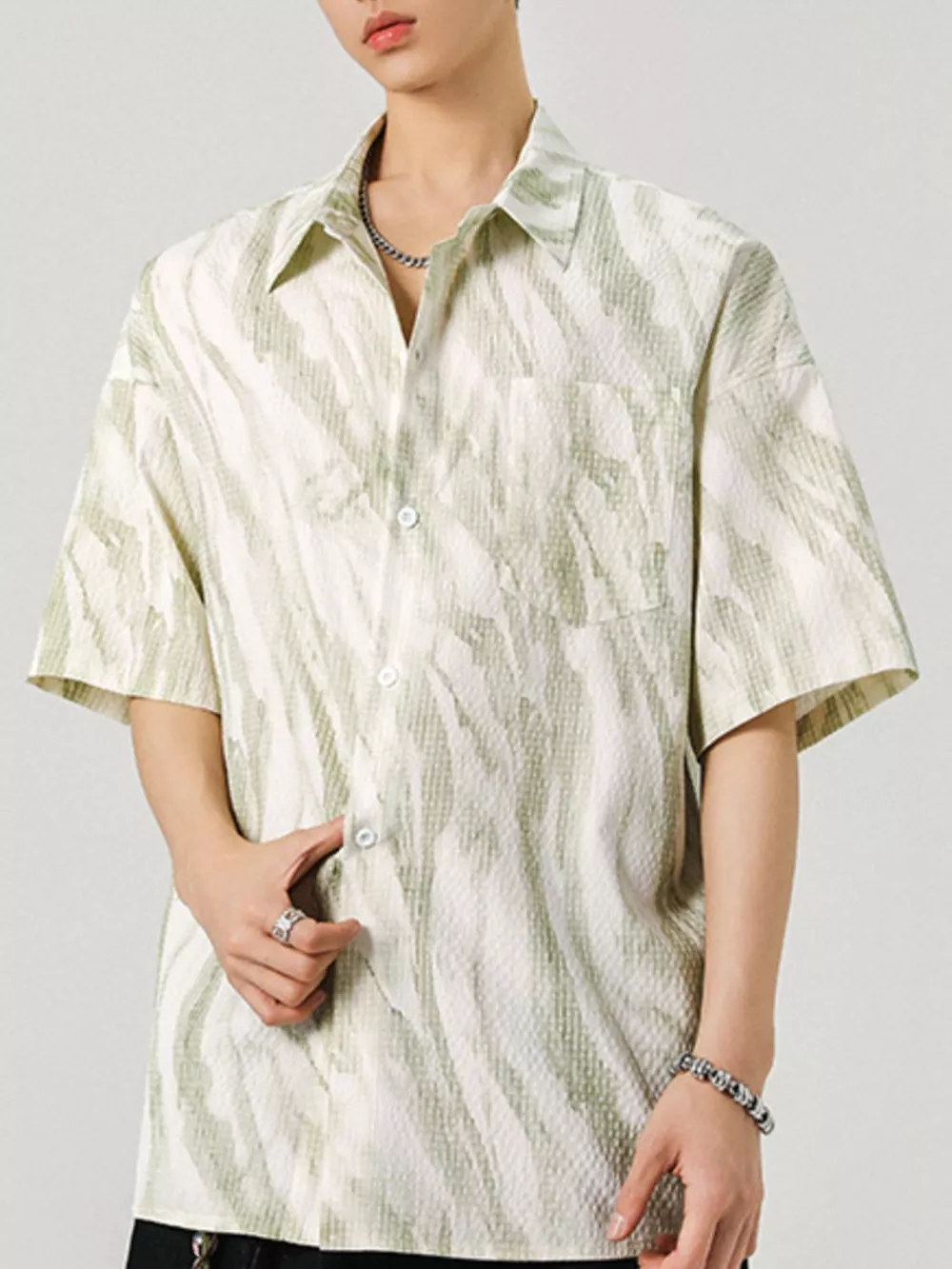 Men's Plus Size Button Up Short Sleeve Shirt, image 6