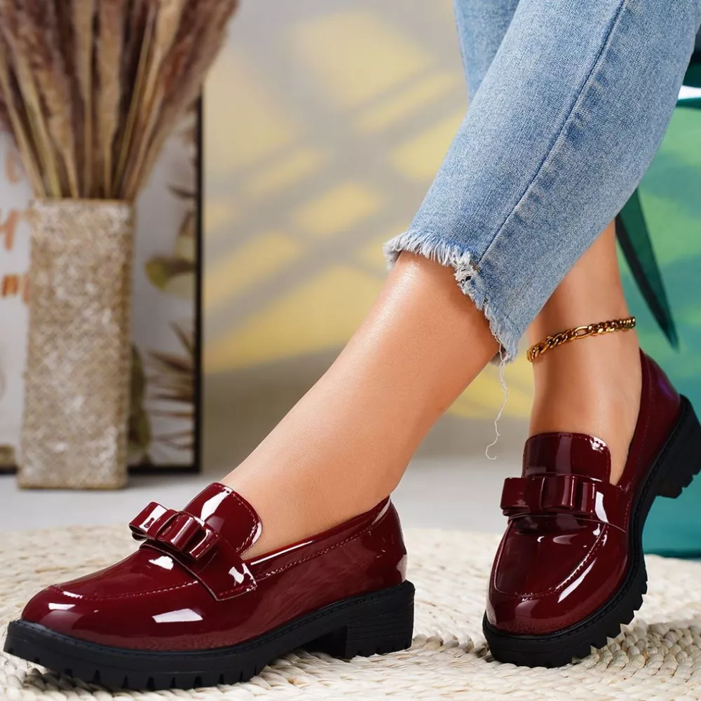 Round Toe Bow Loafers, image 12