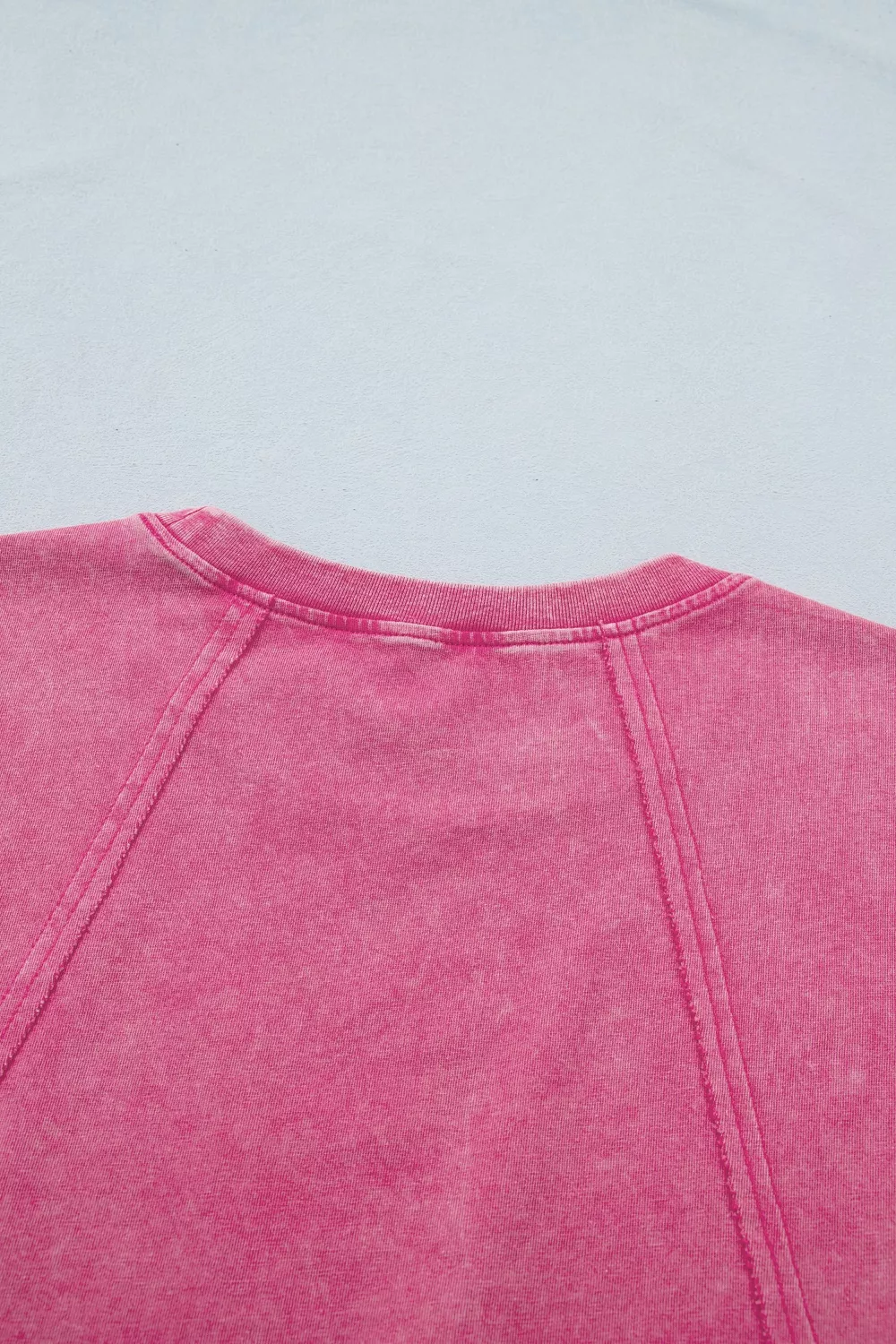 Mineral Wash Raw Seam Detail Lace Trim Cap Sleeve Top, image 13
