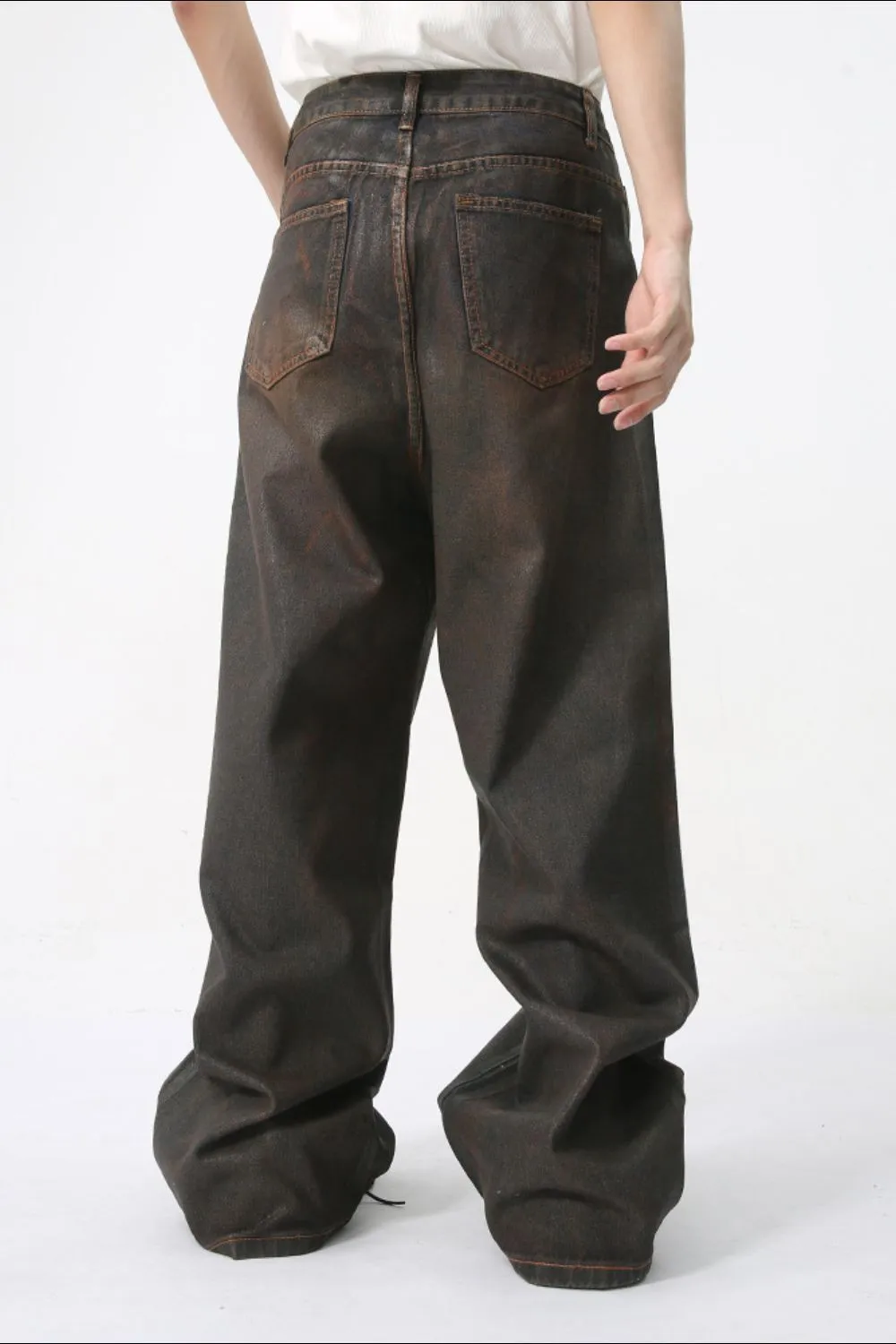 Wide Leg Men's Jeans with Pockets, image 5