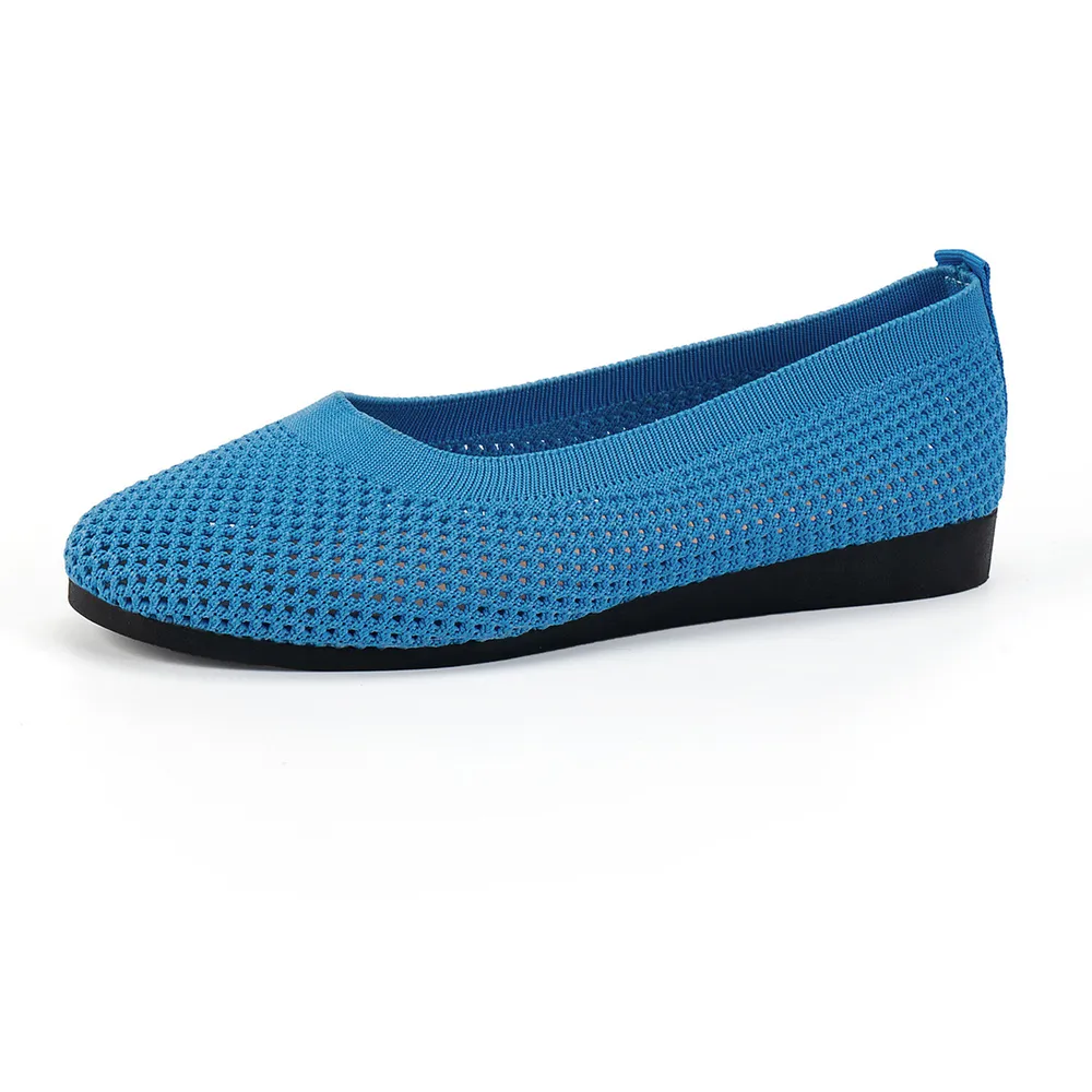 Solid Color Mesh Flat Slip-Ons, image 23