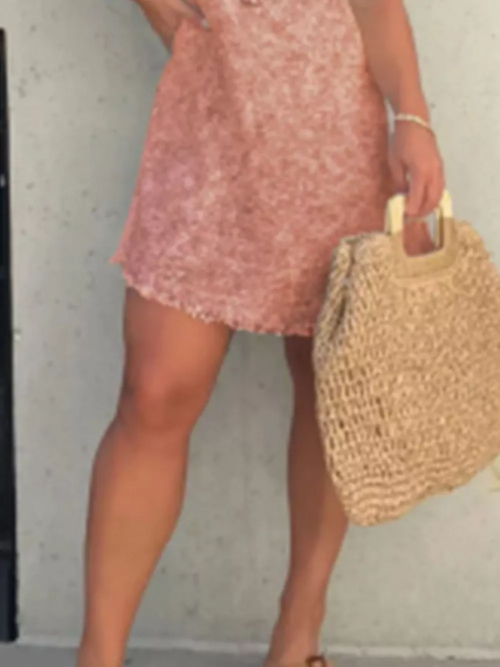 Full Size Raw Hem Short Sleeve Dress Plus Size, image 9