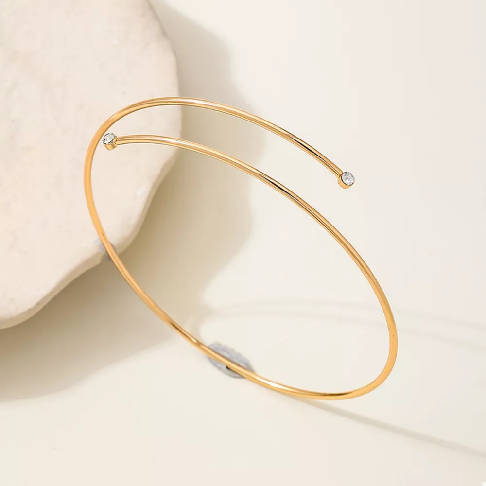 Delicate Gold Wire Upper Arm Bracelet, image 5