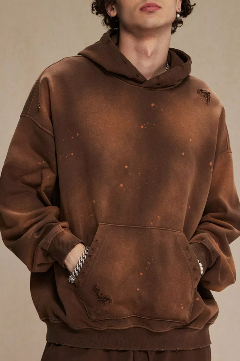 Men's Plus Size Drawstring Kangaroo Pocket Hoodie, image 2