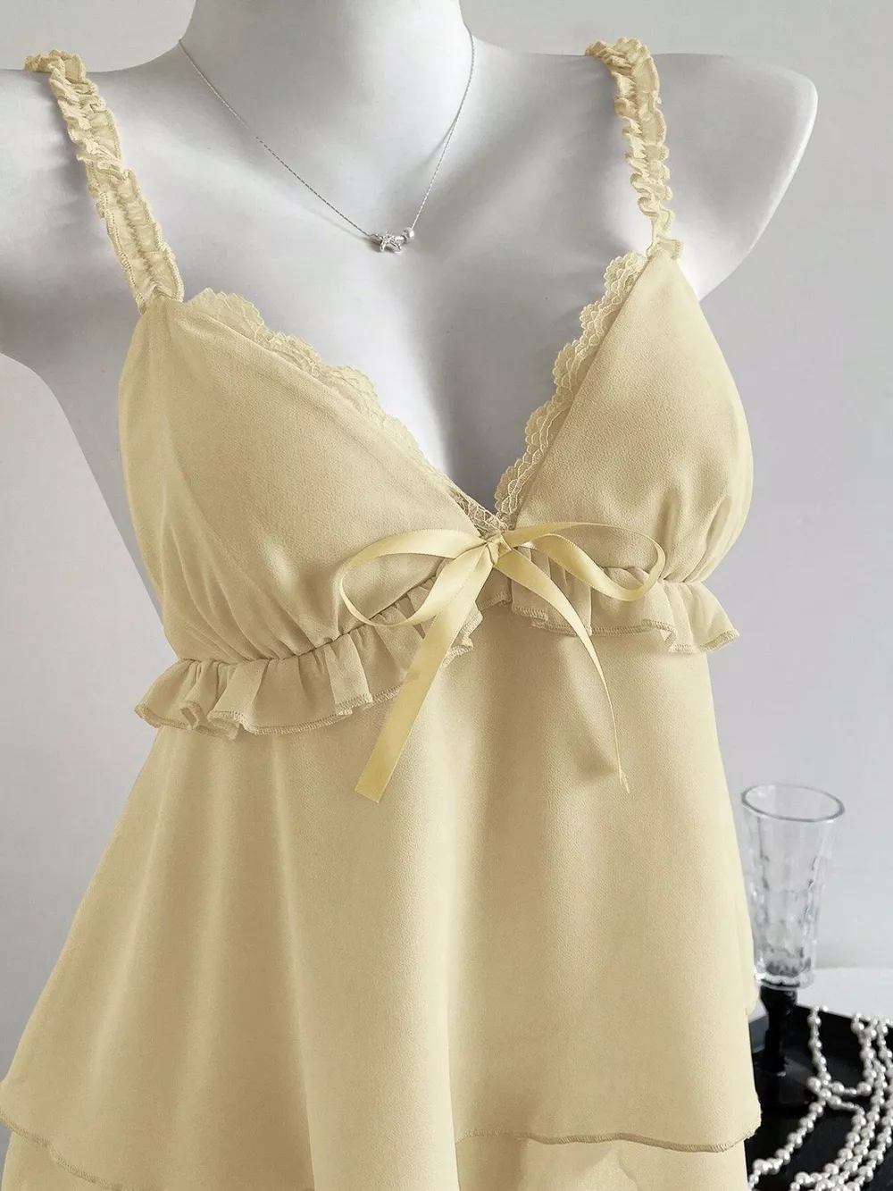 Lace Detail Layered Cami, image 6