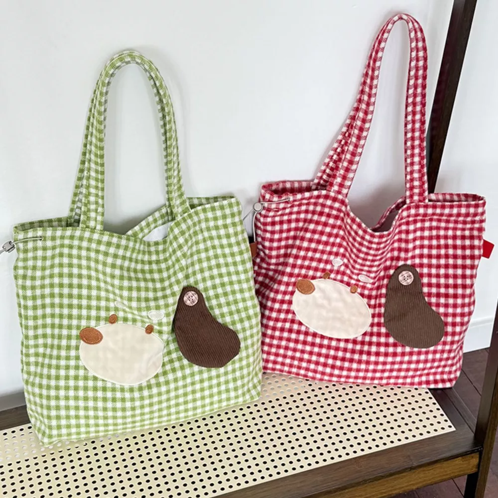 Gingham Drawstring Handbag, image 3