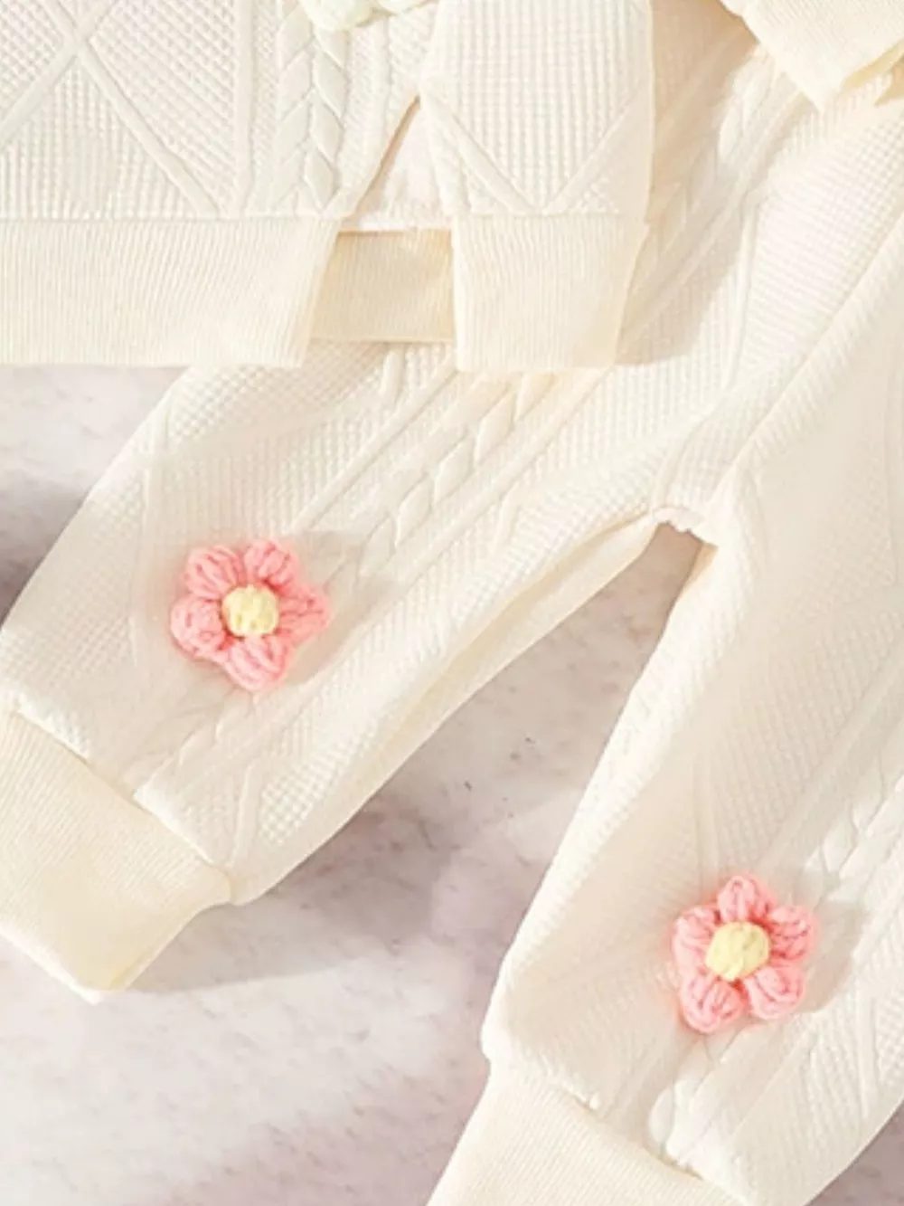 Children's Floral Applique Top and Pants Set, image 8