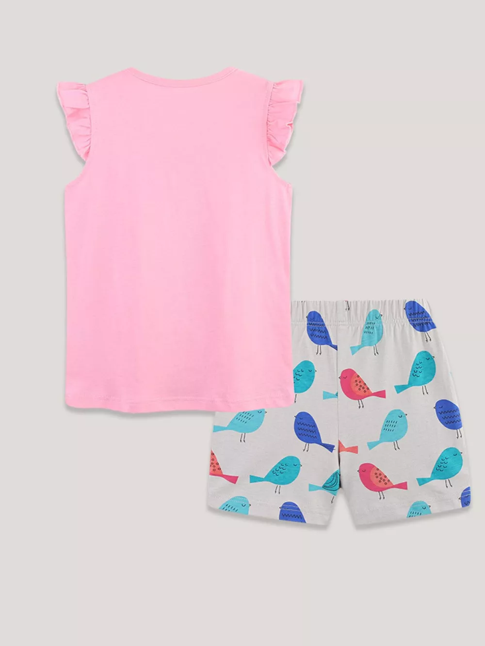 Children's Bird Print Top and Shorts Set, image 6