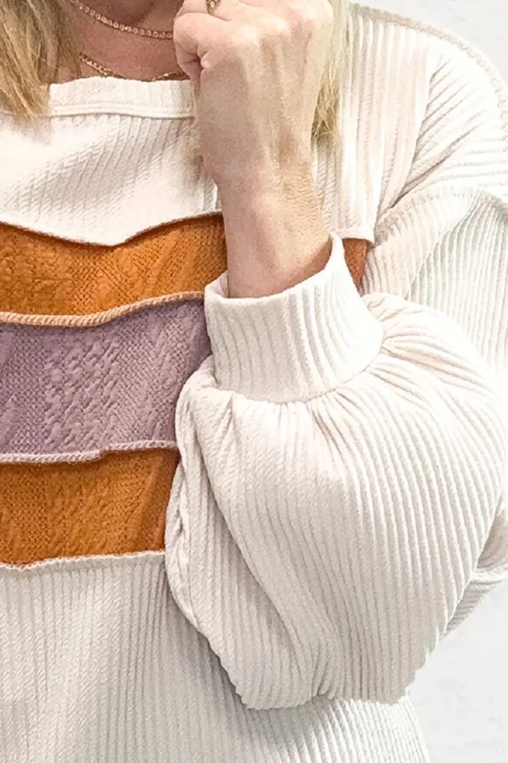 Color Block Long Sleeve Sweatshirt, image 6