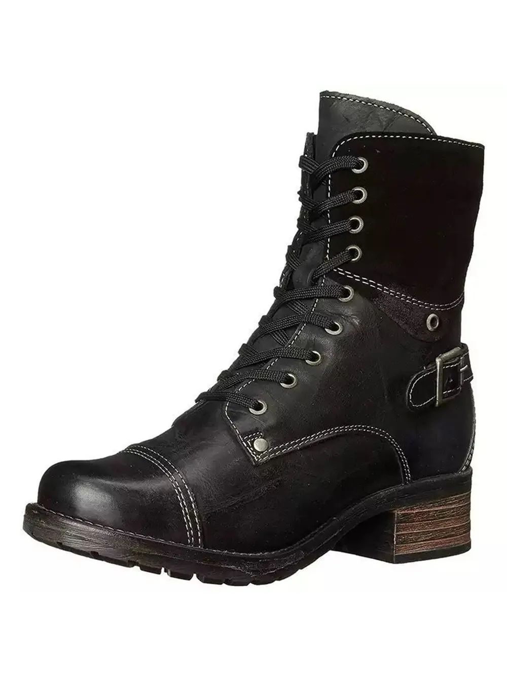 Lace-Up Block Heel Boots, image 6