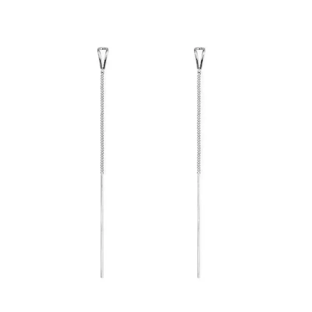 925 Sterling Silver Chain Earrings, image 5