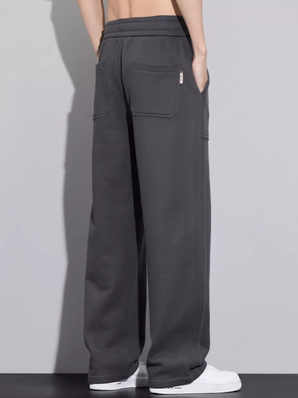 Men's Plus Size Casual Drawstring Wide-Leg Pants, image 6