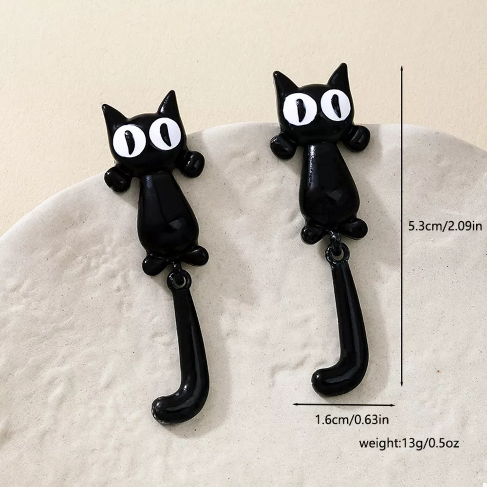 Alloy Cat Earrings, image 5