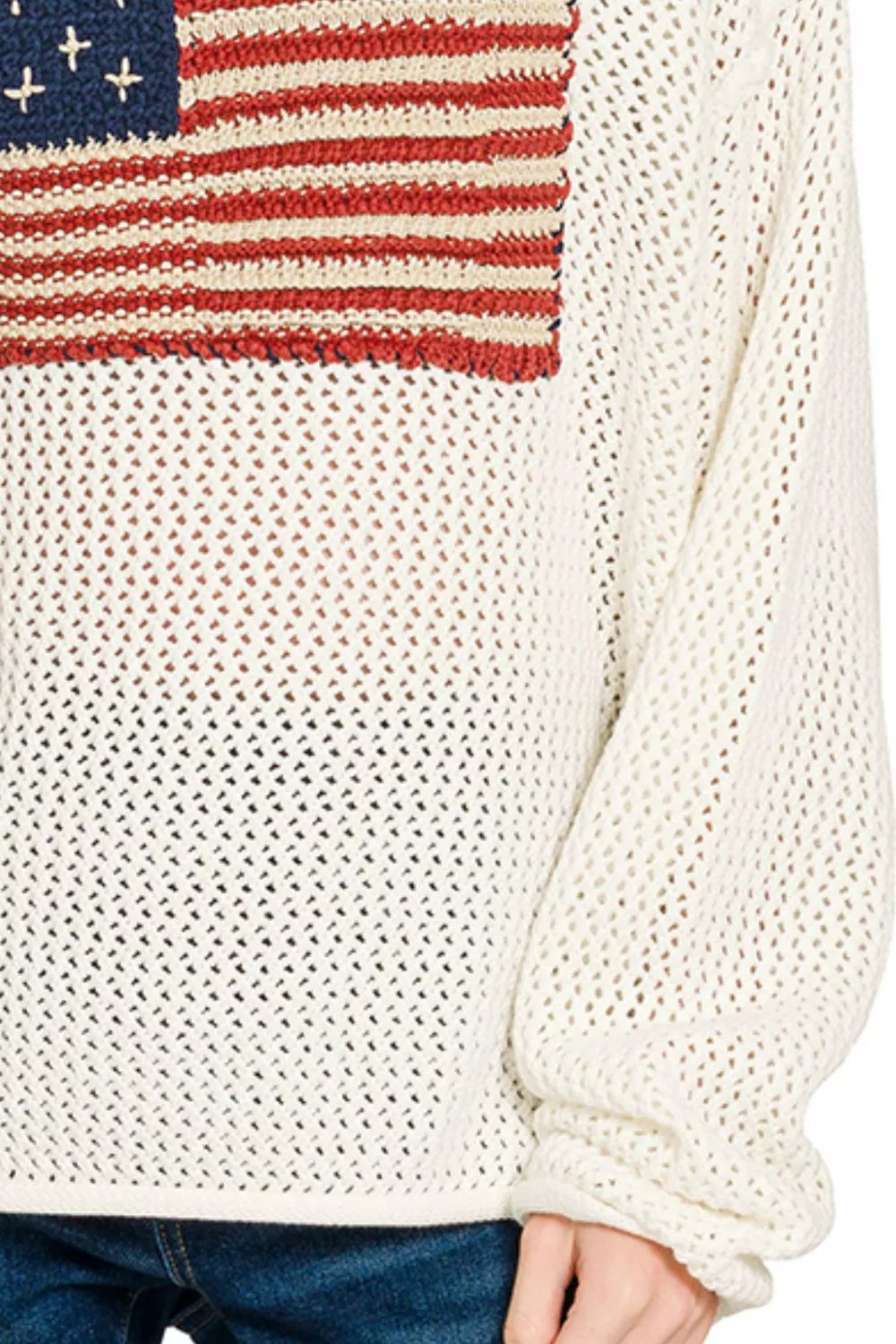 American Flag Crew Neck Sweater, image 3