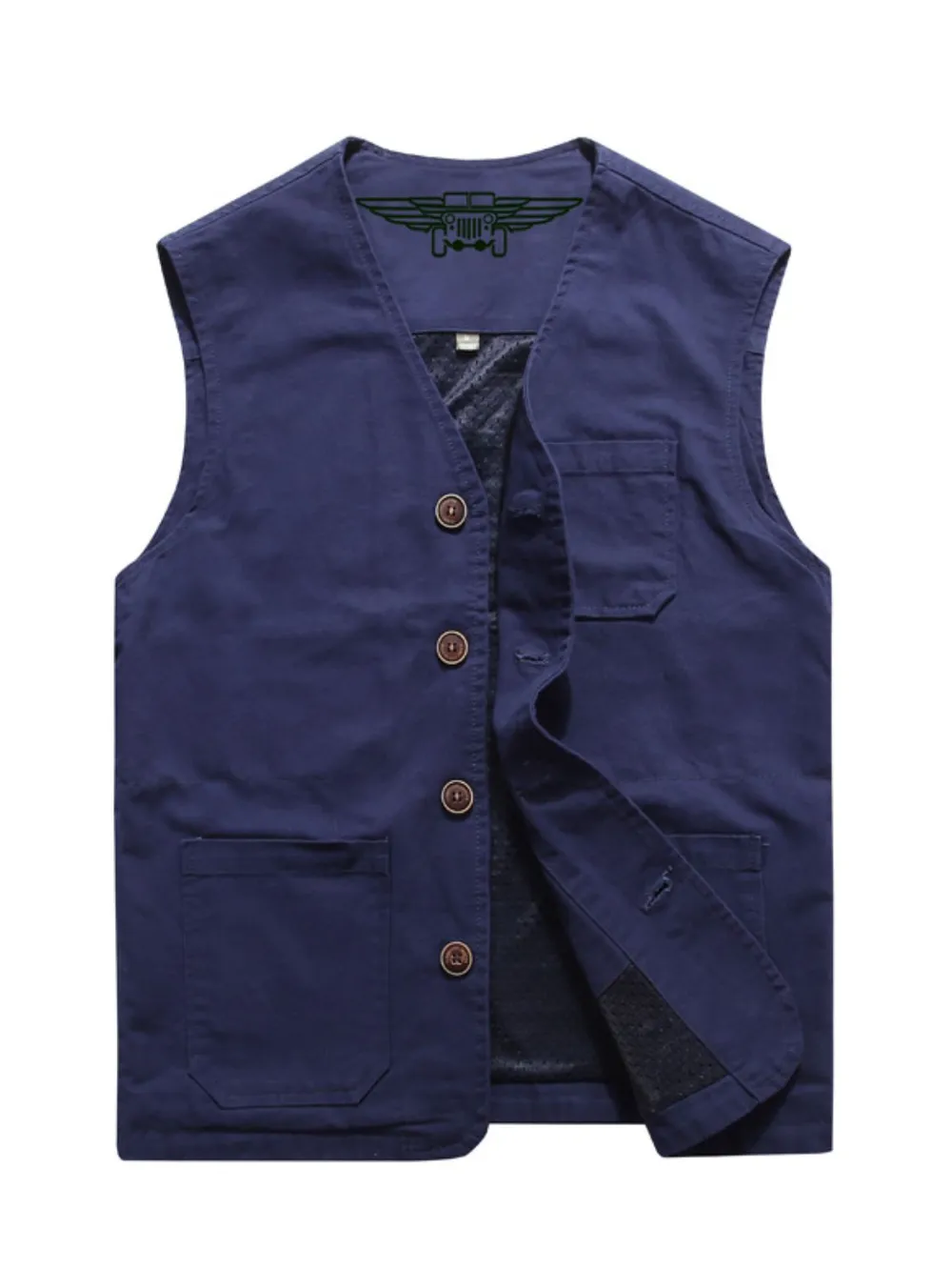 Men's Plus Size Button Up Vest, image 6