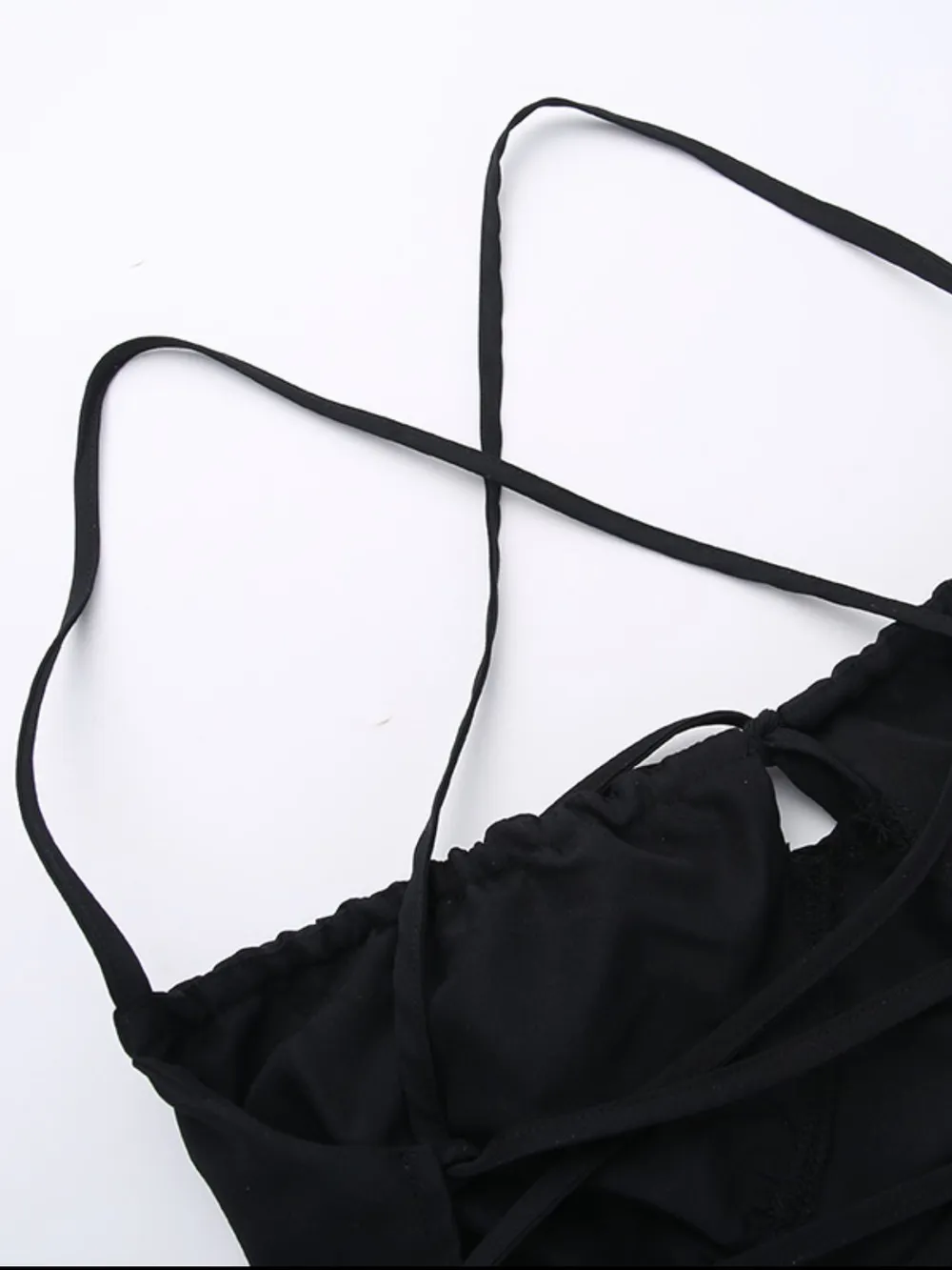 Tiered Lace Up Spaghetti Straps Maxi Dress, image 12