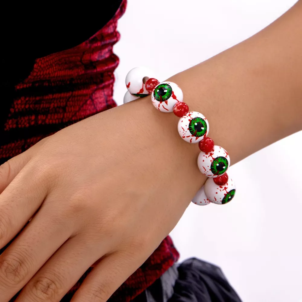 Halloween Beaded Necklace and Bracelet Jewelry Set, image 3