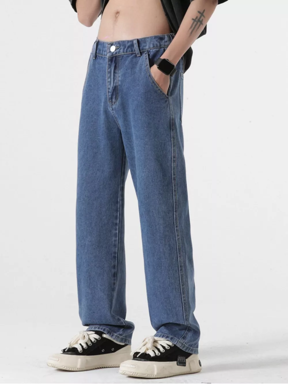 Men's Full Size Pocketed Relaxed Fit Jeans Plus Size, image 3